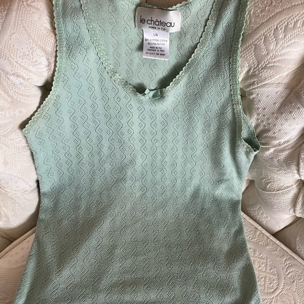 Le Chateau Mint Green Sleeveless Top